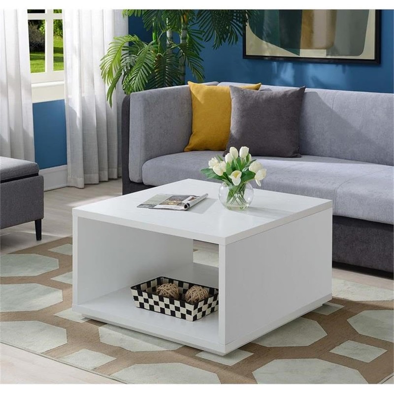 Convenience Concepts Northfield Admiral Square Coffee Table, White