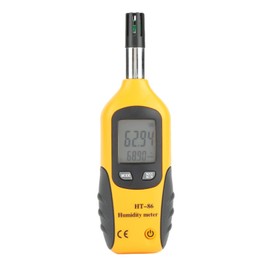 Digital Psychrometer, Handheld Thermometer Hygrometer Temperature Humidity Meter with Dew Point/Wet Bulb Temperature for Indoor Outdoor, Home, Industry