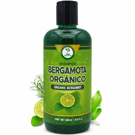 HIGH SUPREME Shampoo organic bergamot (16.9 fl oz) with aloe vera & rosemary SHAMPOO ORGANICO BERGAMOTA con Sabila & Romero Cont. net. 500 ml