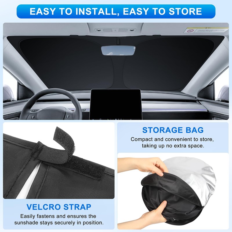 INSAUTO Foldable Windshield Sun Shade for Subaru Crosstrek 2018-2026, Heat