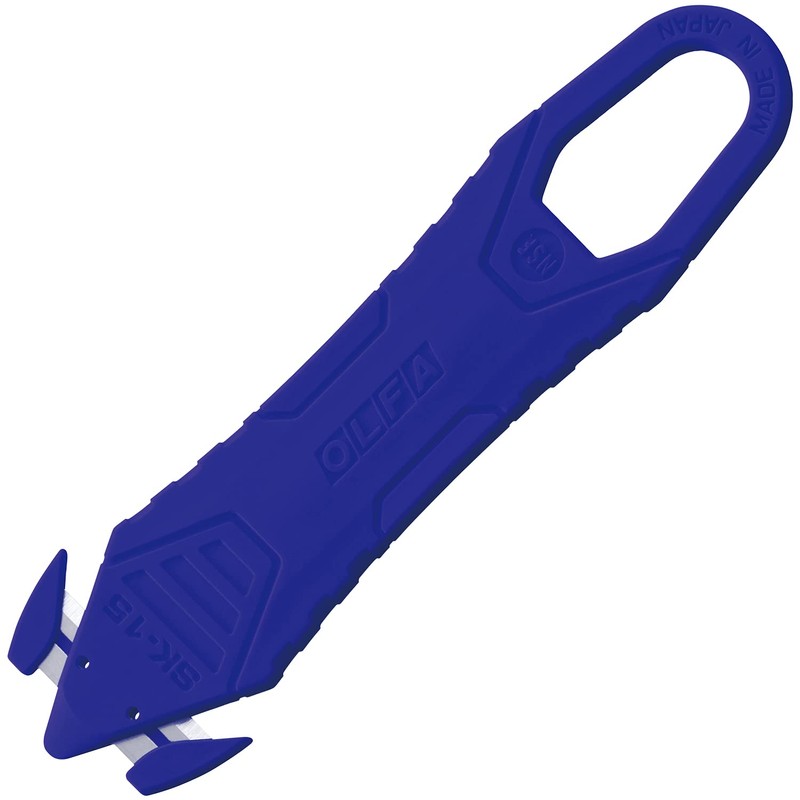OLFA 238BBL-10P Kaikorn Unpacking Cutter, 10 Pieces, Blue, Stainless Steel