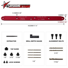 RYANSTAR RACING 71400 Exhaust Manifold Template Compatible with GM/Chevy LSIII 4.8L, 5.3L, 6.0L (1999-2007) – Removal Tool Kit Remove Broken Exhaust Manifold Bolts Stud Without Damage Cylinder Head