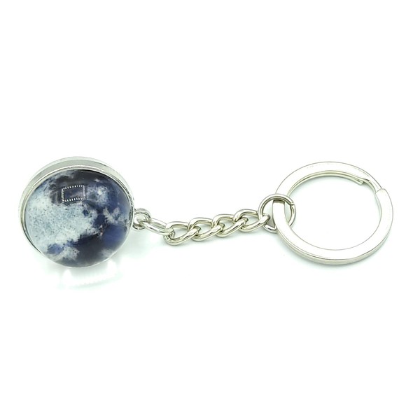 Promotech Luminous Moon Earth Keychain for Boys Girls Adults Glow