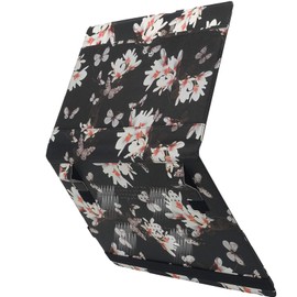 TYTX Compatible with MacBook Air 15 inch Case 2023 2024 Release M3 A3114 M2 A2941 with Liquid Retina Display & Touch ID Laptop Sleeve Protective Folio Book Cover with Vents (BlackFlower)