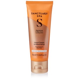 Sanctuary Spa Antibacterial Hand Cream, No Mineral Oil, Cruelty Free and Vegan Shea Butter Hand Cream for Very Dry Hands, 75 ml