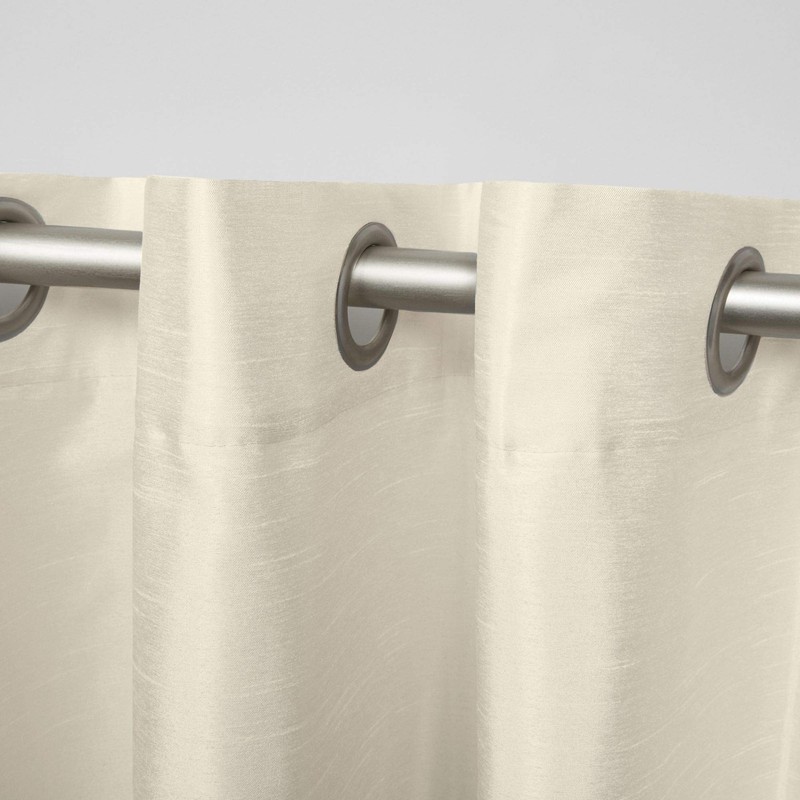 EXCLUSIVE HOME Chateau Striped Faux Silk Grommet Top Curtain Panel