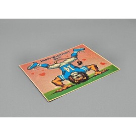 CONCEPT ASYLUM 4 DETROIT LIONS THEMED RETRO/VINTAGE STYLE HAPPY VALENTINES DAY CARDS ST. BROWN