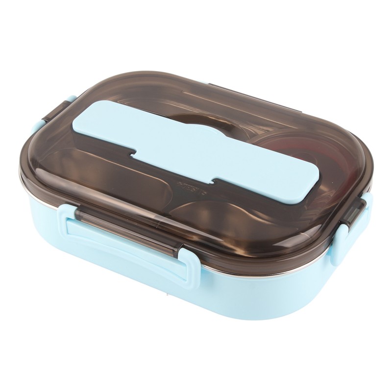 Stainless Steel Lunch Box Food Grade Safe 4 Compartments Portable