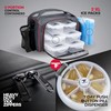 ThinkFit Red Reusable Lunch Bag with 6 Portion Control Containers,