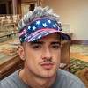 Popfizzy American Flag Hats with Hair for Men and Women,
