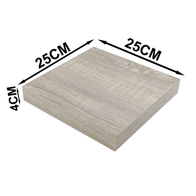ETREXONLINE Wall Shelf Wood Colour Oak Grey Matt 25 x