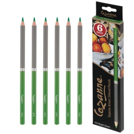 Creative Mark Cezanne Premium Colored Pencils Bright Green 6 Pack - Highly-Pigmented Drawing Pencils - Coloring Pencils for Drawing, Blending, Coloring, and More