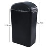 Jandson 14 L Slim Kitchen Garbage Can with Lid, Black