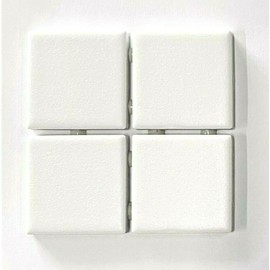 2" x 2" Essential White Matte Finish Ceramic Mosaic Tile Repair Sets (2" Individual Squares 5 Pack)