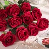 Alecono Red Roses 20Pcs - 4in Real Touch Artificial Roses,