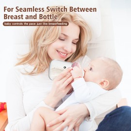 Beilastarx Glass Baby Bottles with Natural Response Nipple Size S - Anti Colic Baby Bottles Wide Neck Slow Flow Baby Bottle (Multicolor, 6oz (Pack of 2))