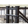 Fortress Round ADA Black Sand Steel Handrail Bracket (Bag of