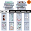 8 Pack Stackable Velvet Jewelry Trays Organizer for Drawers Large
