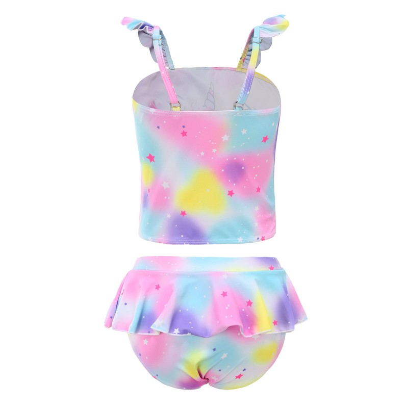 Akokvlar Traje de baño de Dos Piezas de Unicornio para