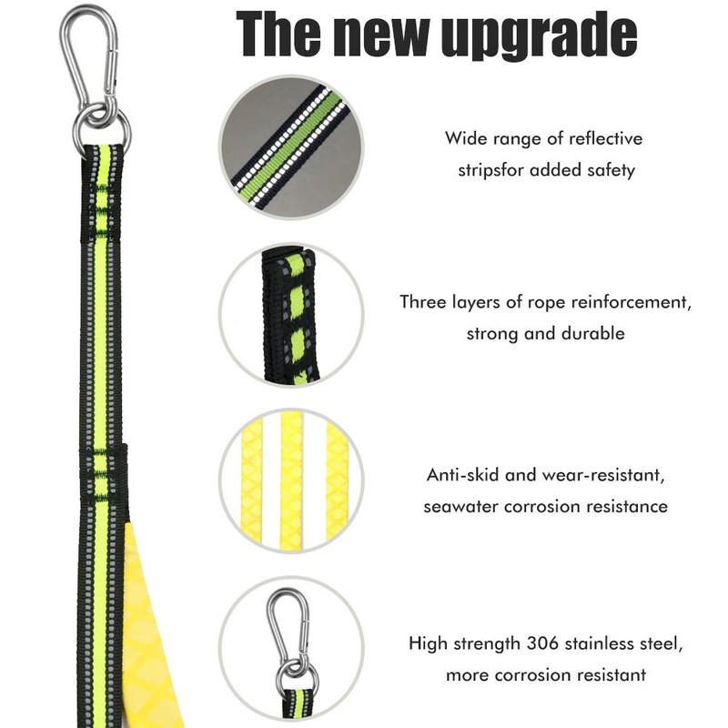 3 Step Boat Rope Ladder Nylon Webbing Boarding Ladder Portable