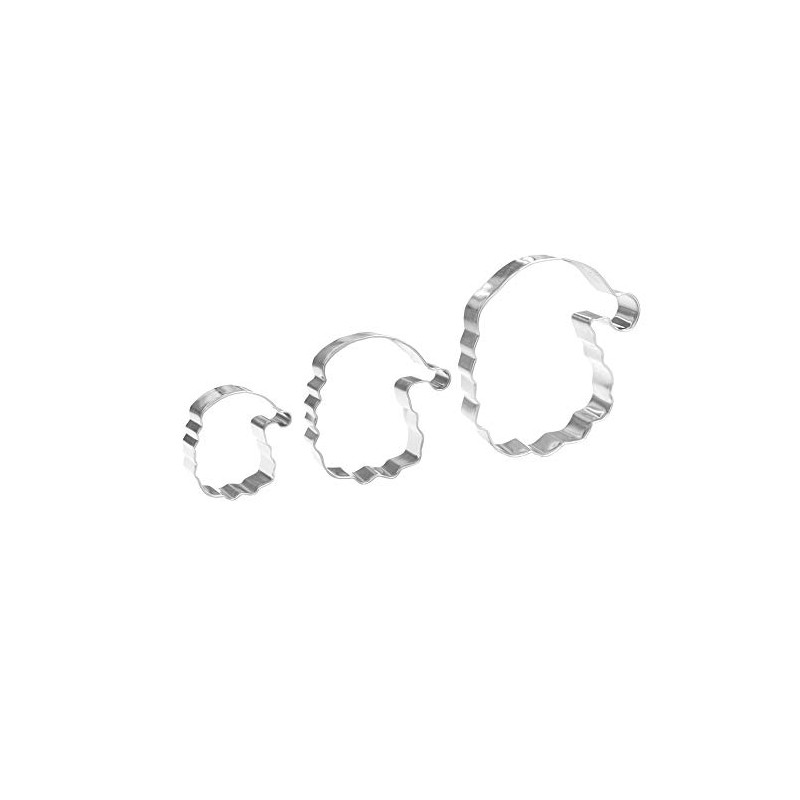 Santa Head Cookie Cutter Set - 3 Piece - Stainless