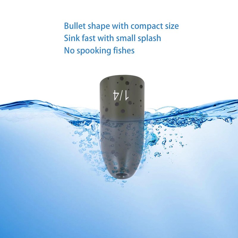 Fishfun Pesos De Pesca De Bala De Tungsteno, Sin Insertos