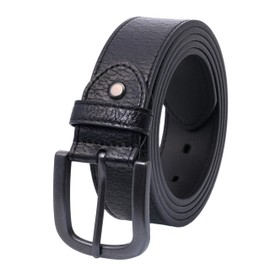 BelePala Men's Belts Leather Big and Tall Belts for Men Dress Jeans 36 to 82 IN, Jeans Black, 55"(Waist: 48"-51")