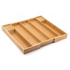 Purawood Kitchen Drawer Organizer with Knife Blocks - Utensil Drawer