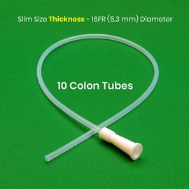 HealthAndYoga(TM) Enema Supplies - PVC Colon Tips - Saver Pack - Set of 10 (Sizes 12Fr)