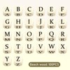 Pack of 100 Wooden Letter Beads, 10 mm Wooden Letter