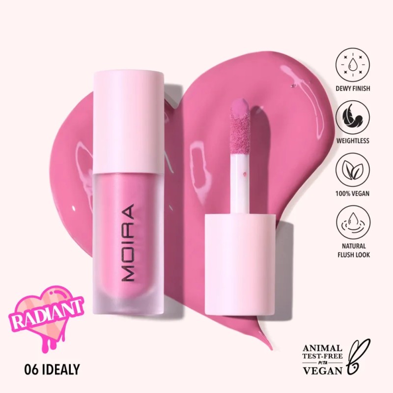 Rubor Líquido Matte Y Luminoso Love Steady Moira Cosmetics Tono