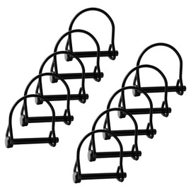 INCREWAY 10pcs Wire Lock Pin, 1/4" Heavy Duty Safety Coupler Shaft Locking Pin Hitch Pto Pin Round Loop Wire Lock Trailers Pin for Farm Lawn Garden,Black