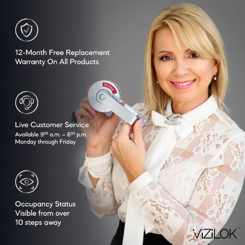 VIZILOK Passage Interior Lock and Lever P3FS, Durable ANSI GRADE2