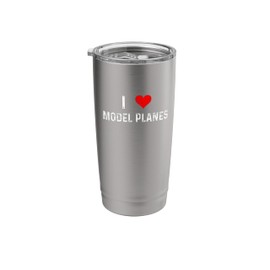 I Love Model Planes - Heart - Distressed Stainless Steel Insulated Tumbler