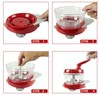 Manual Food Processor,Hand Powered Crank Food Processor Chopper,Food Vegetable Onions