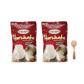Natura's Horchata Drink Mix 14 OZ (Pack of 2) Bundle with PrimeTime Direct Spoon in a PTD Sealed Bag