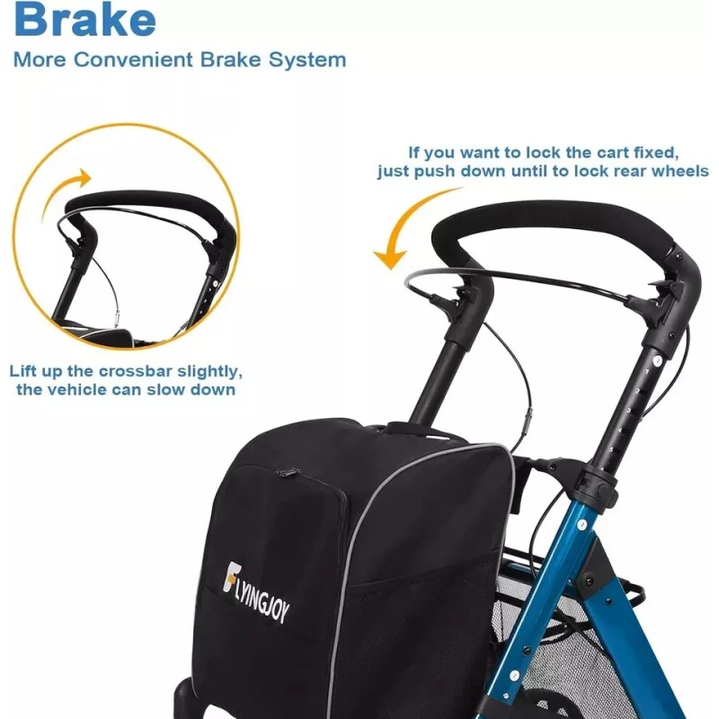 Walker FlyingJoy Rollator Walker-4-Wheel