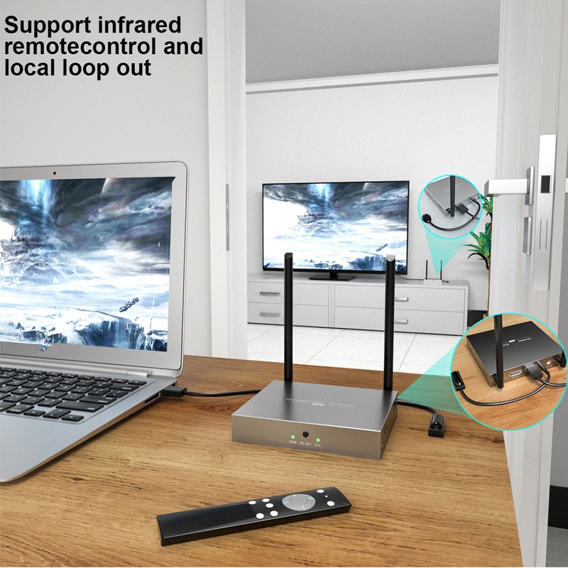 HD Multimedia Interface Extender Kit 1080P IR Remote Control Wall