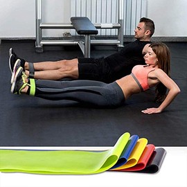 Bandas de Resistencia, Set de 5 Elástico Ejercicio Bandas para Entrenamiento de Fitness Corporal con Bolsa de Transporte para Hombres y Mujeres