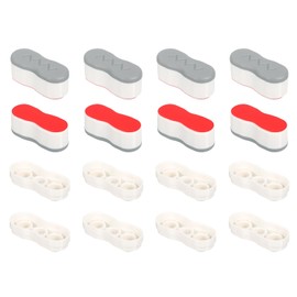 uxcell 8 Pcs Toilet Seat Bumper Kit, 23mm Thickness Bidet Bumpers Pads Rubber Curved Seat Spacer Replacement with Strong Adhesive for Toilet Cover