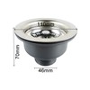 Kitchen Sink Drain Strainer Assembly Stainless Steel Sink Basket Strainer