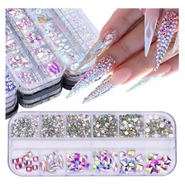 Various Colors Of Nail Art Rhinestones Gem Crystals                                                                                                   