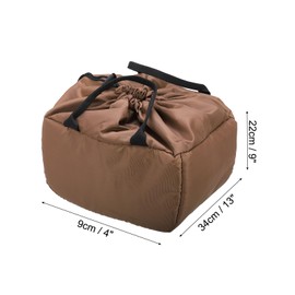 PATIKIL Camera Insert Bag, 11" x 7" x 5" High-Capacity Shockproof Waterproof Camera Bag Inner Case Partition Camera Padded Organizer Compatible for Nikon DSLR SLR Camera, Brown