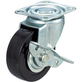 TRUSCO(トラスコ) 棚部材 ハードゴムキャスター自在ストッパー付Φ75 TYSG-75RHS