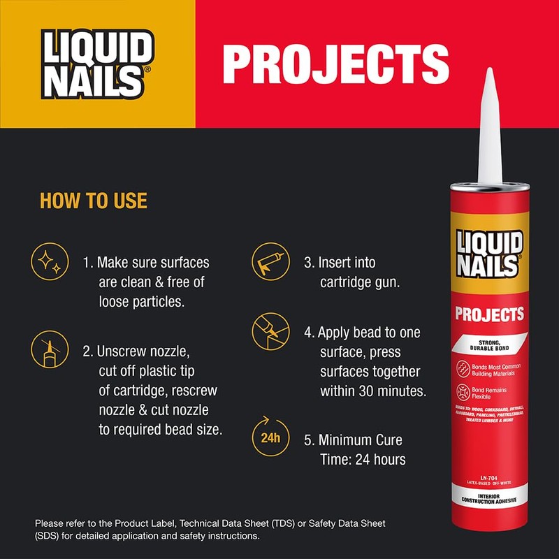 Liquid Nails 10 oz Interior Projects Latex Construction Adhesive Tan