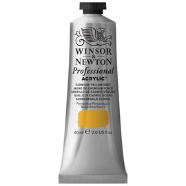 Winsor & Newton Professional Acrylic Color Paint, 60ml Tube, Cadmium Yellow Deep