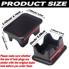 XUKEY 2x Stake Pocket Covers Caps Rail Hole Plugs Accessories For Dodge Ram 1500 2019+