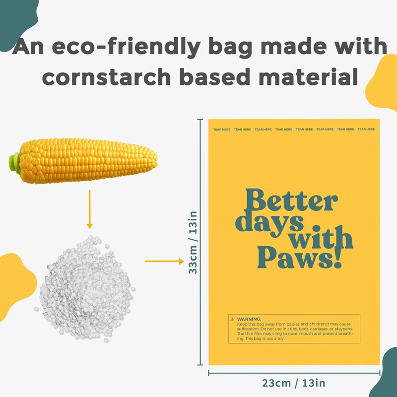 Dog Poop Bags Rolls Biodegradable 100% Leak Proof Thickened Waste