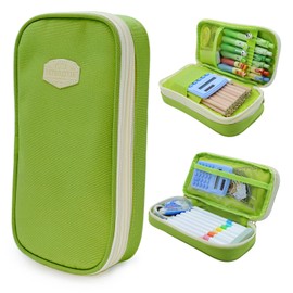 RTWOYOUJIA Large Capacity Pencil Case - Durable Zipper Aesthetic Pen Pouch, Big Storage Organizer for School, Office & Travel - Waterproof & Multi-Use (Fruit Green)