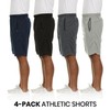 Essential Elements 4 Pack: Men's Dry-Fit Sweat Resistant Active Athletic